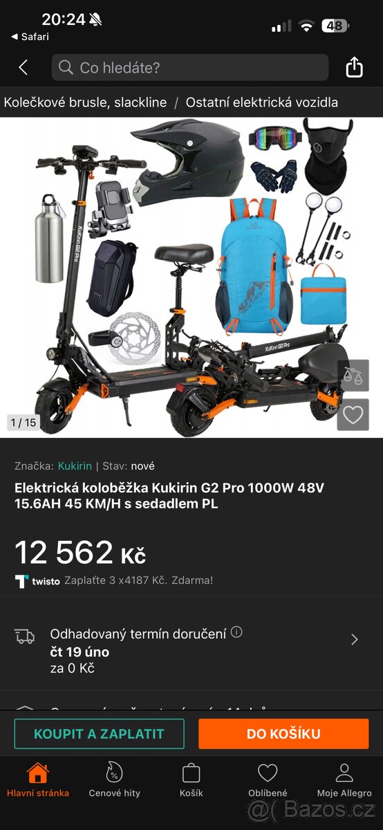 Prodám zánovní Kukirin G2 Pro - 2