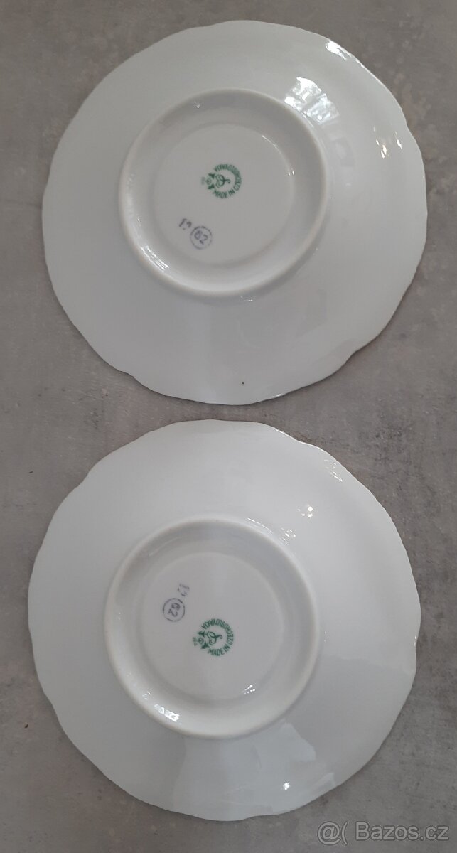 Keramické podšálky zlacené - 2