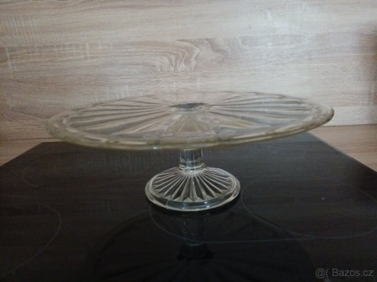 Skleněný podnos na dort - 2