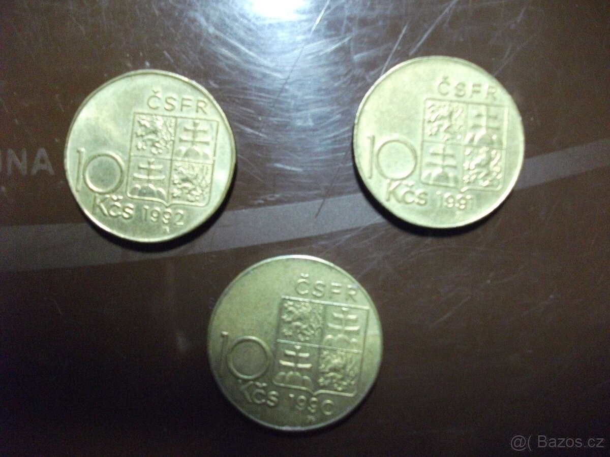 Sběratelské mince 10,-Kč r. 1990-1992 - 2