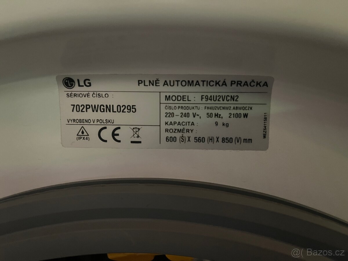 Pračka LG 9kg - 2