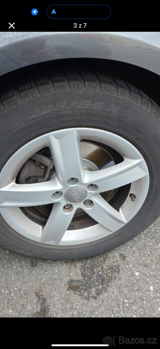 Prodám alu sadu Audi 225/55 R16 - 2