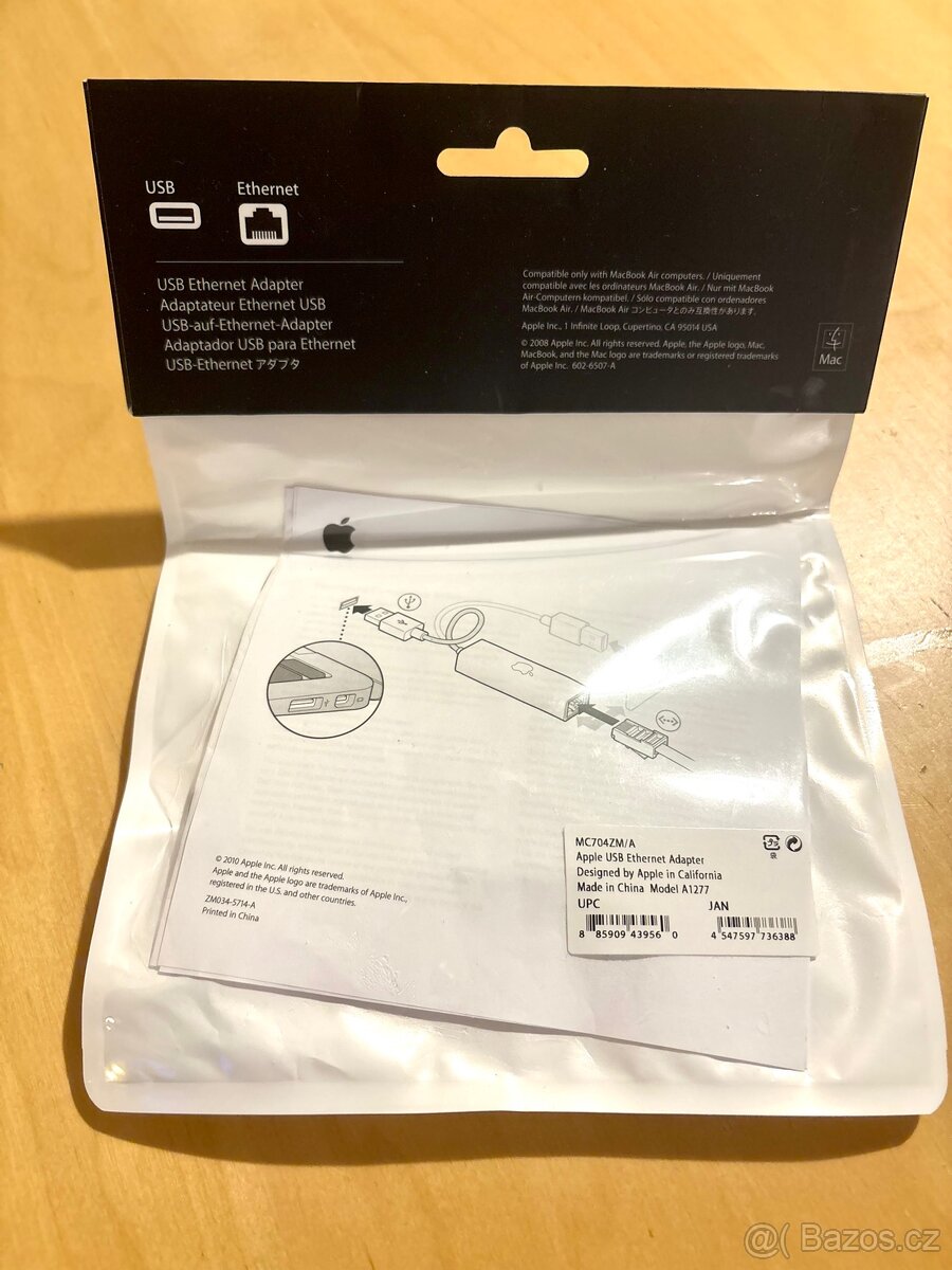 Apple USB Ethernet Adapter A1277 / MC704ZM/A – originál - 2