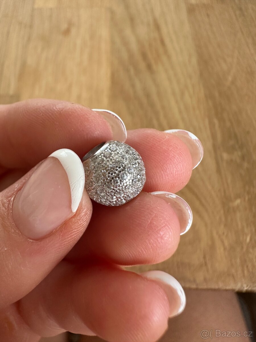 Pavé stříbrná kulička na Pandora náramek - 2