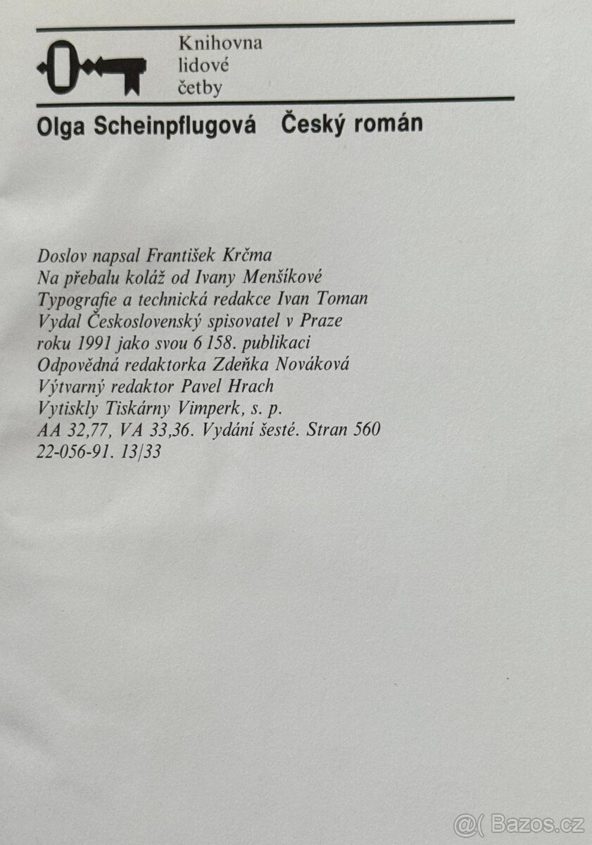 Český román (Olga Scheinpflugová) - 2