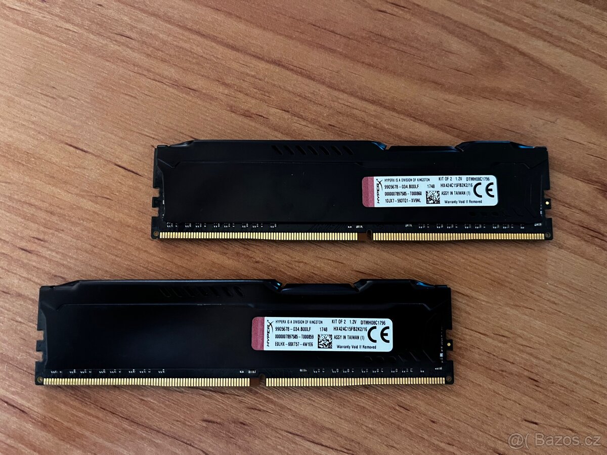 16gb RAM Kingston fury HyperX DDR4 - 2