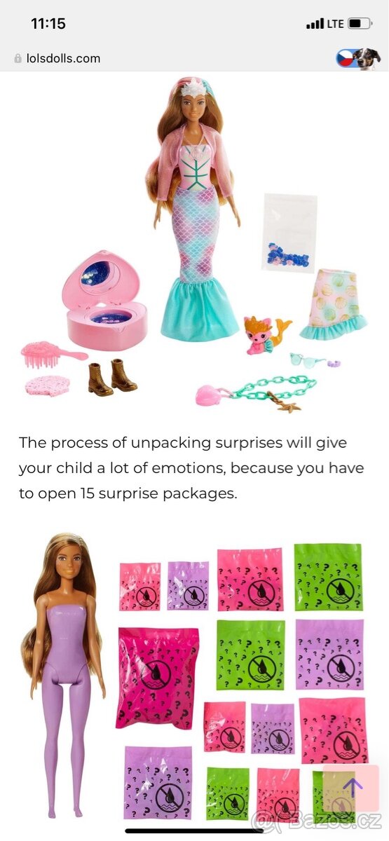 Panenka Barbie Color Reveal - 2