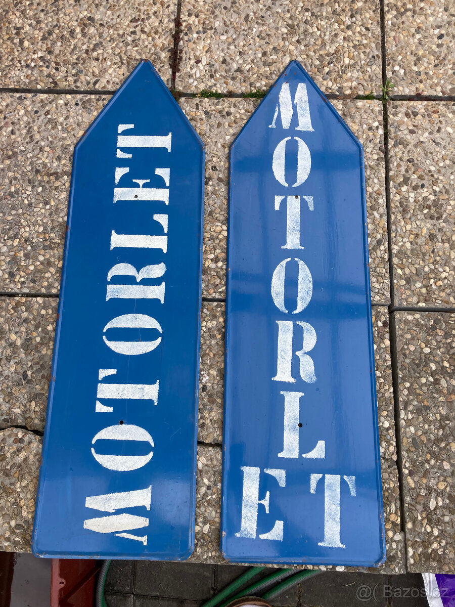 Cedule 2 kusy, staré MOTORLET za 1.000 kč - 2