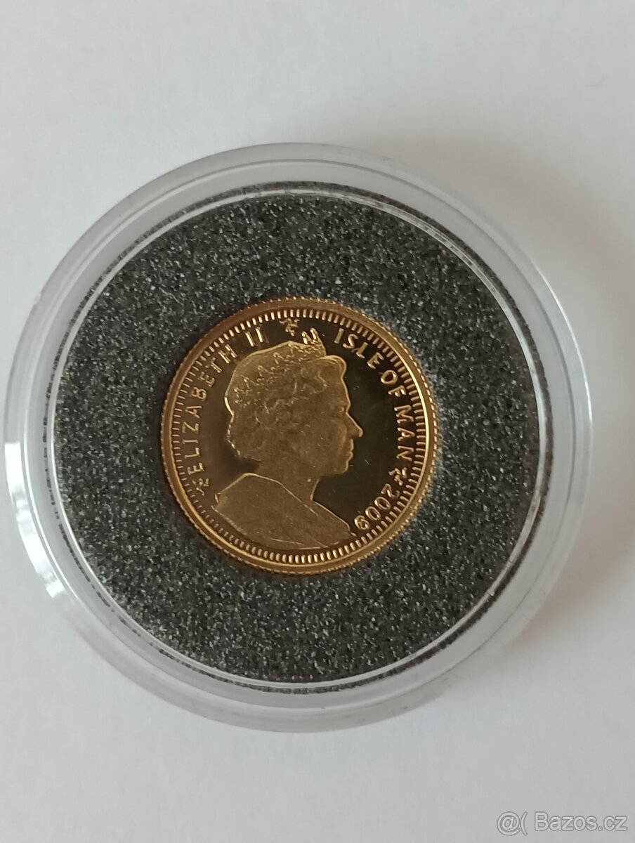 Zlatá mince 1,22 g., Au 999,9 s certifikátem - 2