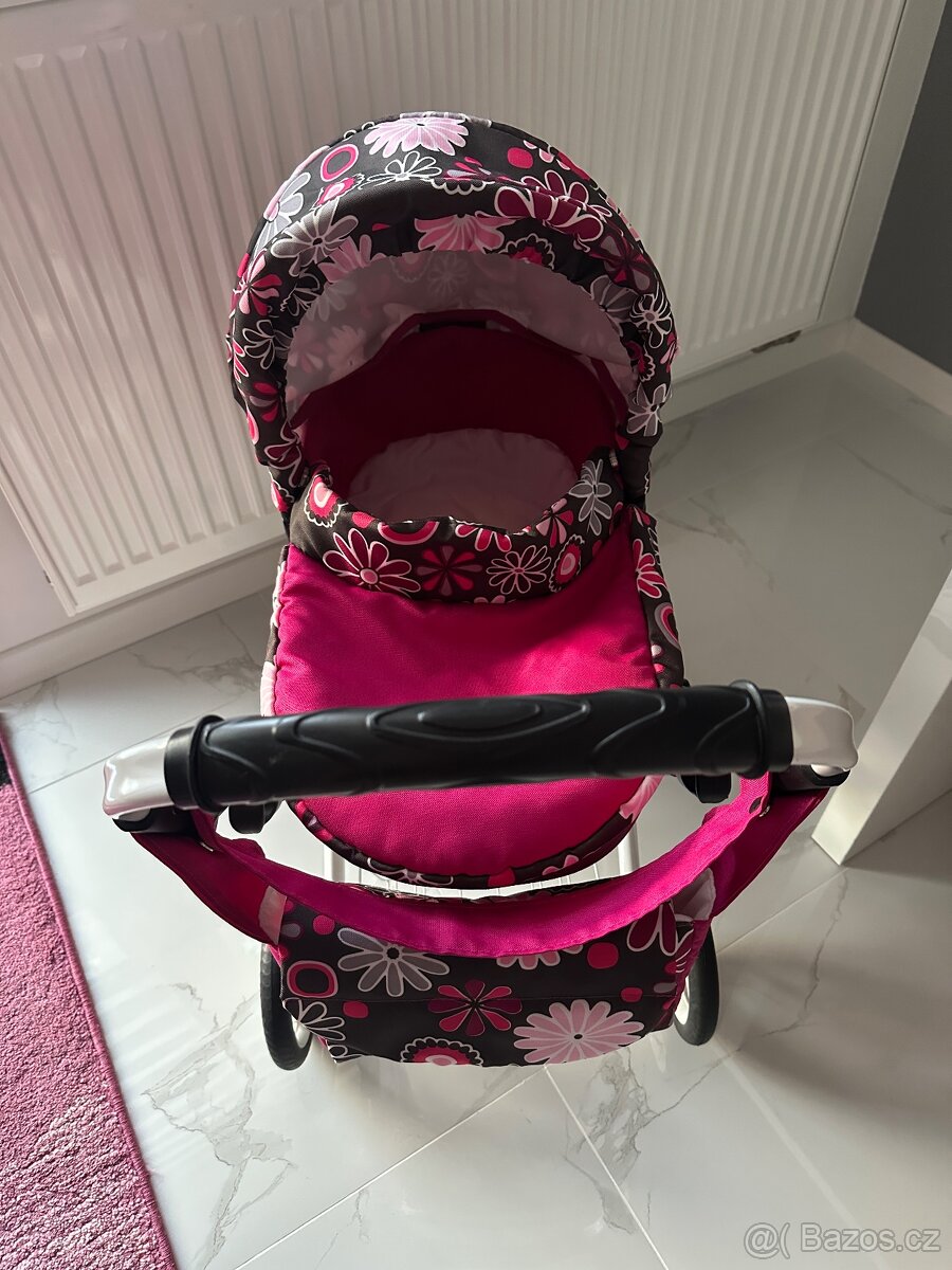 Kočárek pro panenky zn. Adbor Lily + panenky - 2