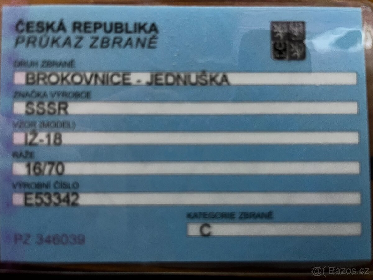 Prodej brokovnice - dvojka, jednuška. - 2