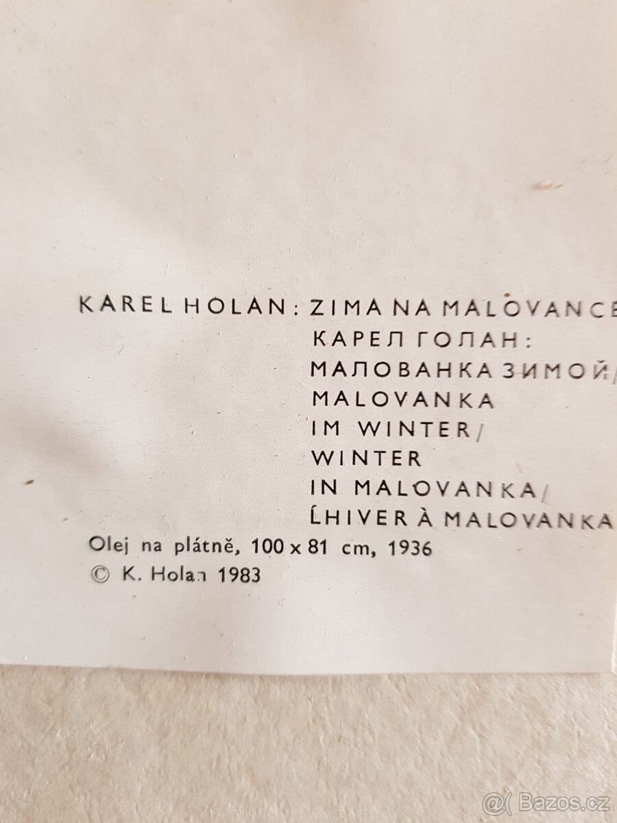 Reprodukce Karel Holan - 2