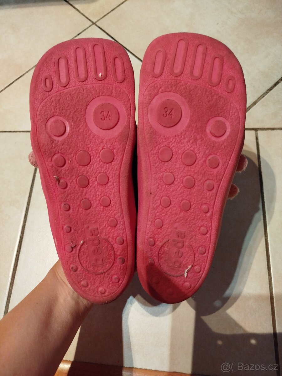 dívčí barefoot síťované tenisky Beda 34 +softshelové zdarma - 2