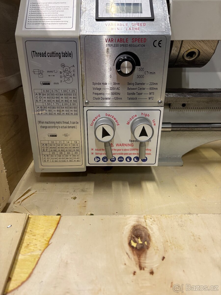 Stolní soustruh 230v 600mm - 2