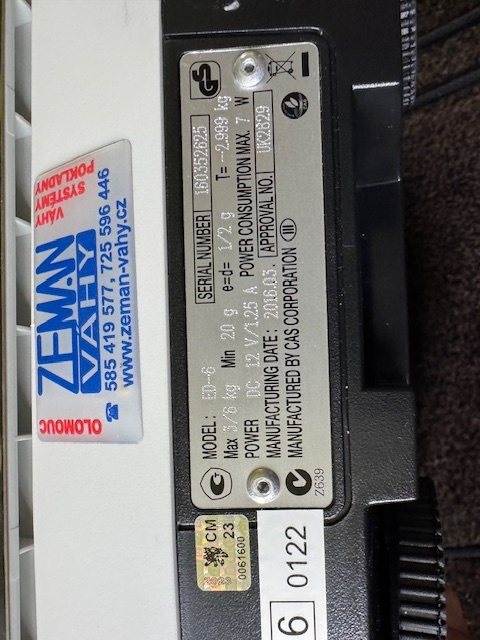 obchodní váha CAS ED6 - 2