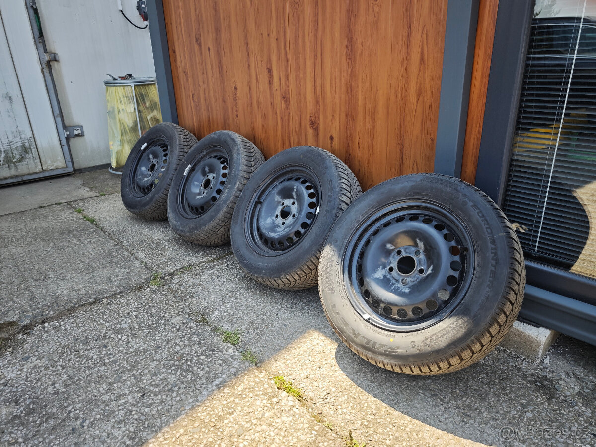 Plechové disky 5x108 6,5JX16H2,ET50+zimní 215 60 16 Falken - 2