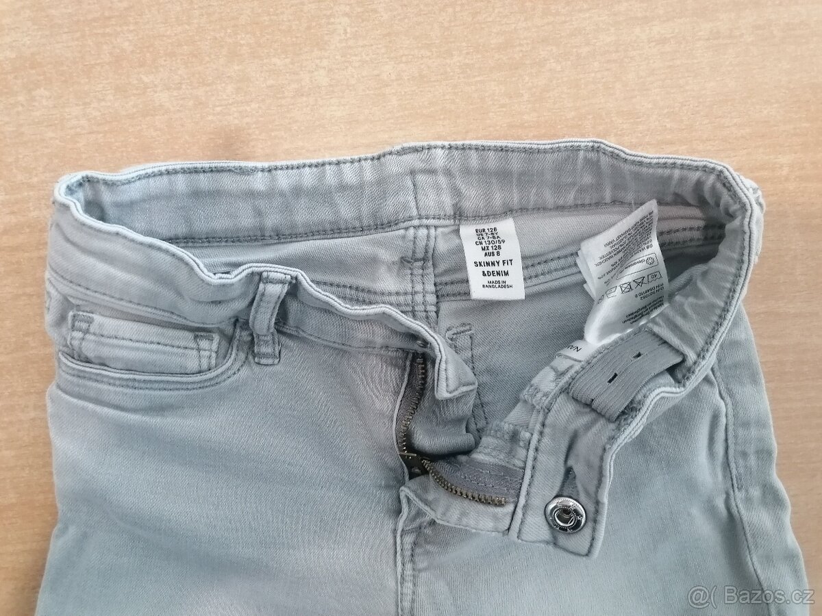 dívčí džíny H&M 128 7-8 let, skinny - 2