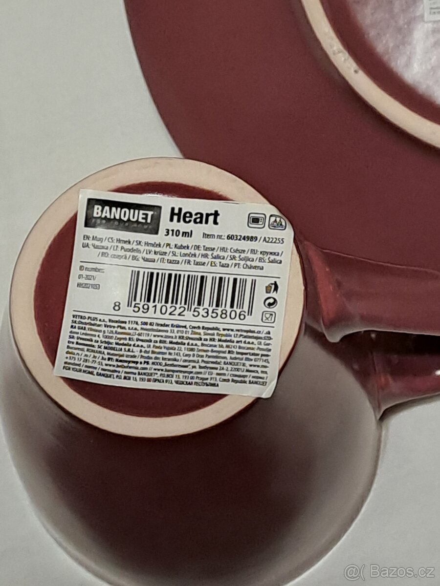 Keramický set se srdíčkem - 2