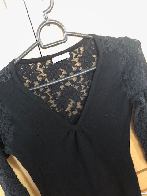 Černé dámské šaty s krajkou, vel.M, zn.Orsay - 2