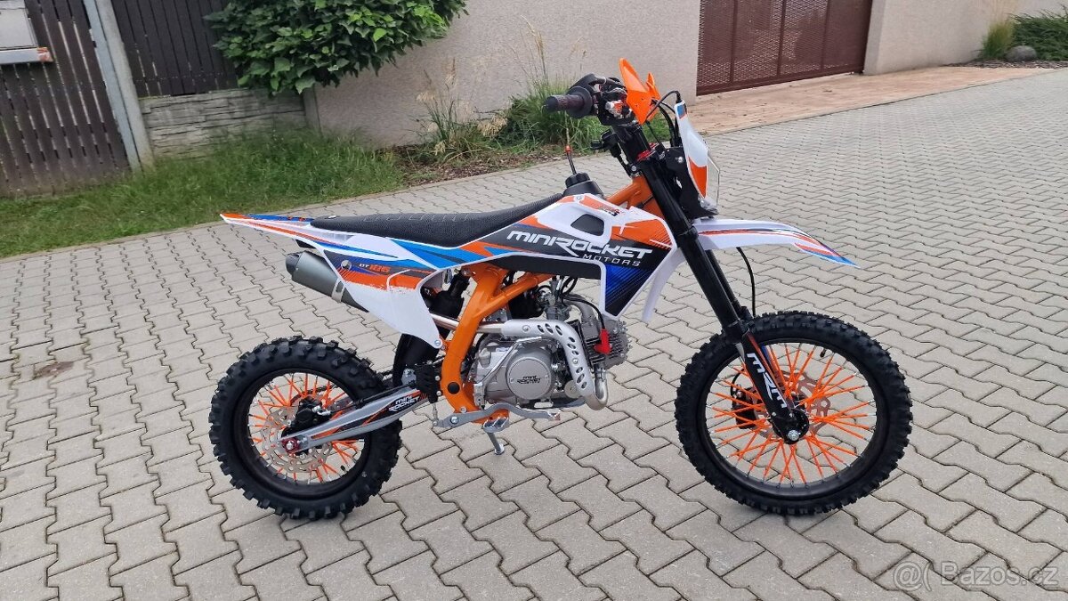 Pitbike DT125 17/14, světlo, el startér, řazení se spojkou, - 2