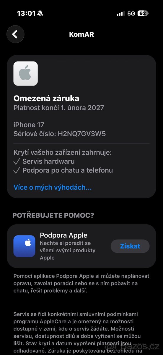 Apple iPhone 17 256gb černá - 2