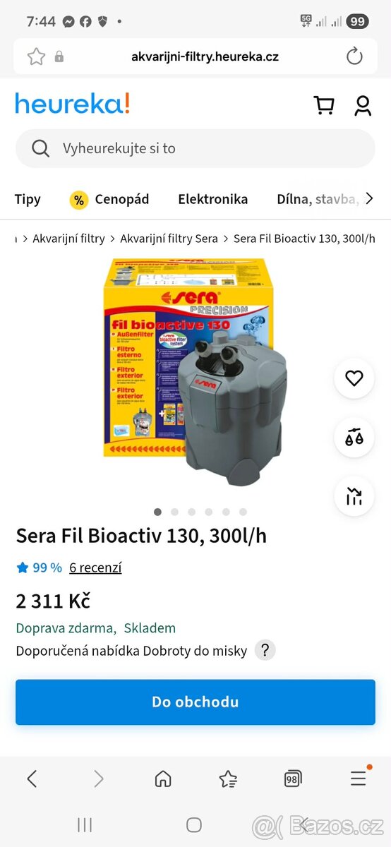 Akvárium 112L + příslušenství - 2