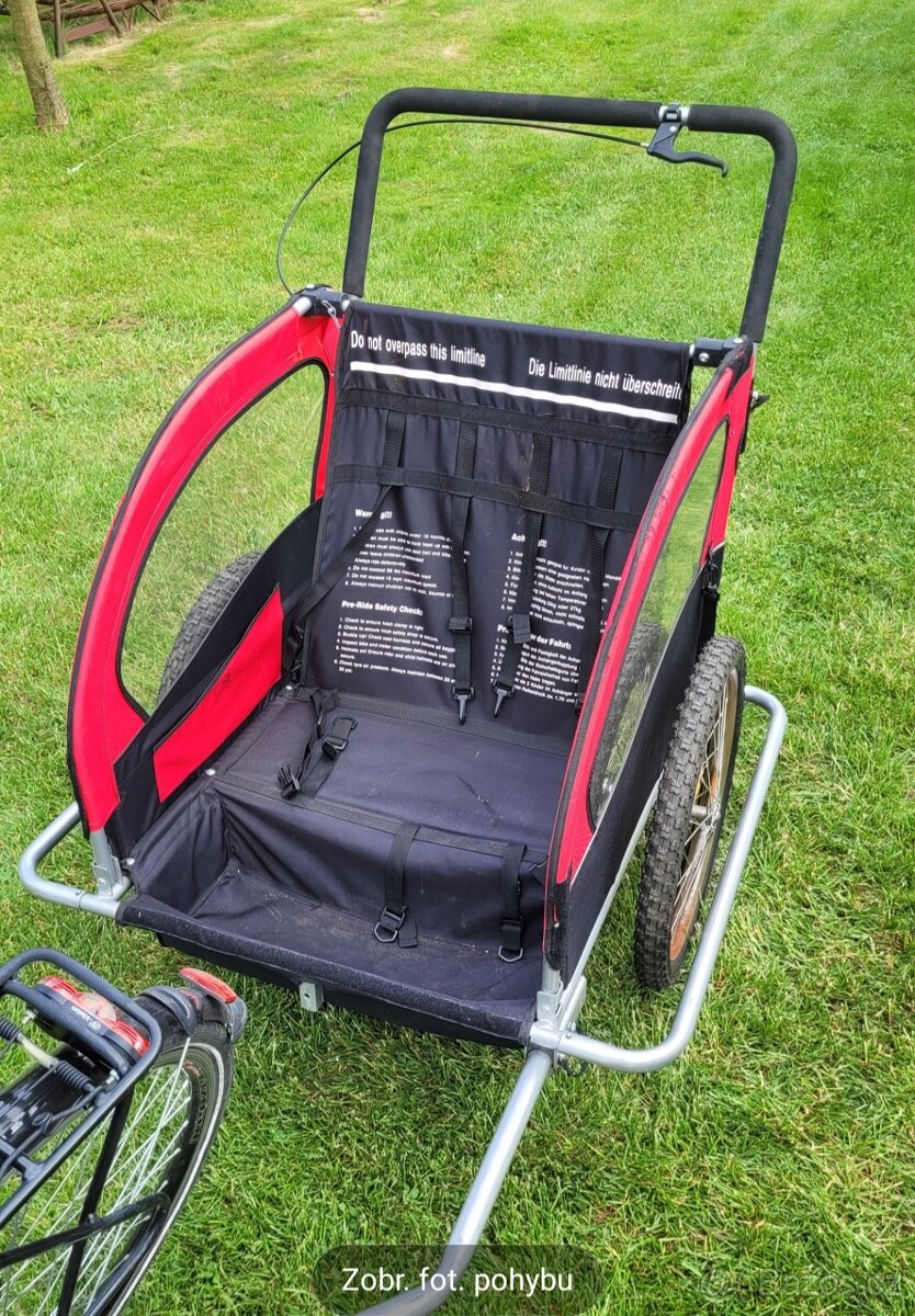 Multifunkční dětský vozík za kolo - 2