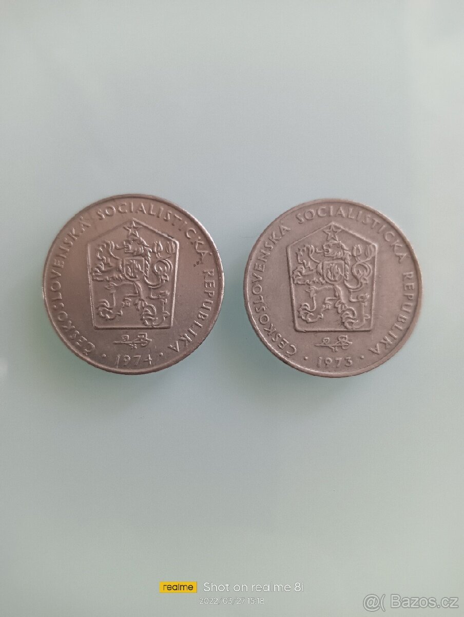 2koruny 1974 a 1973 - 2