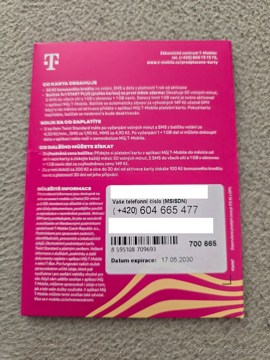 T-Mobile hezká čísla - 2