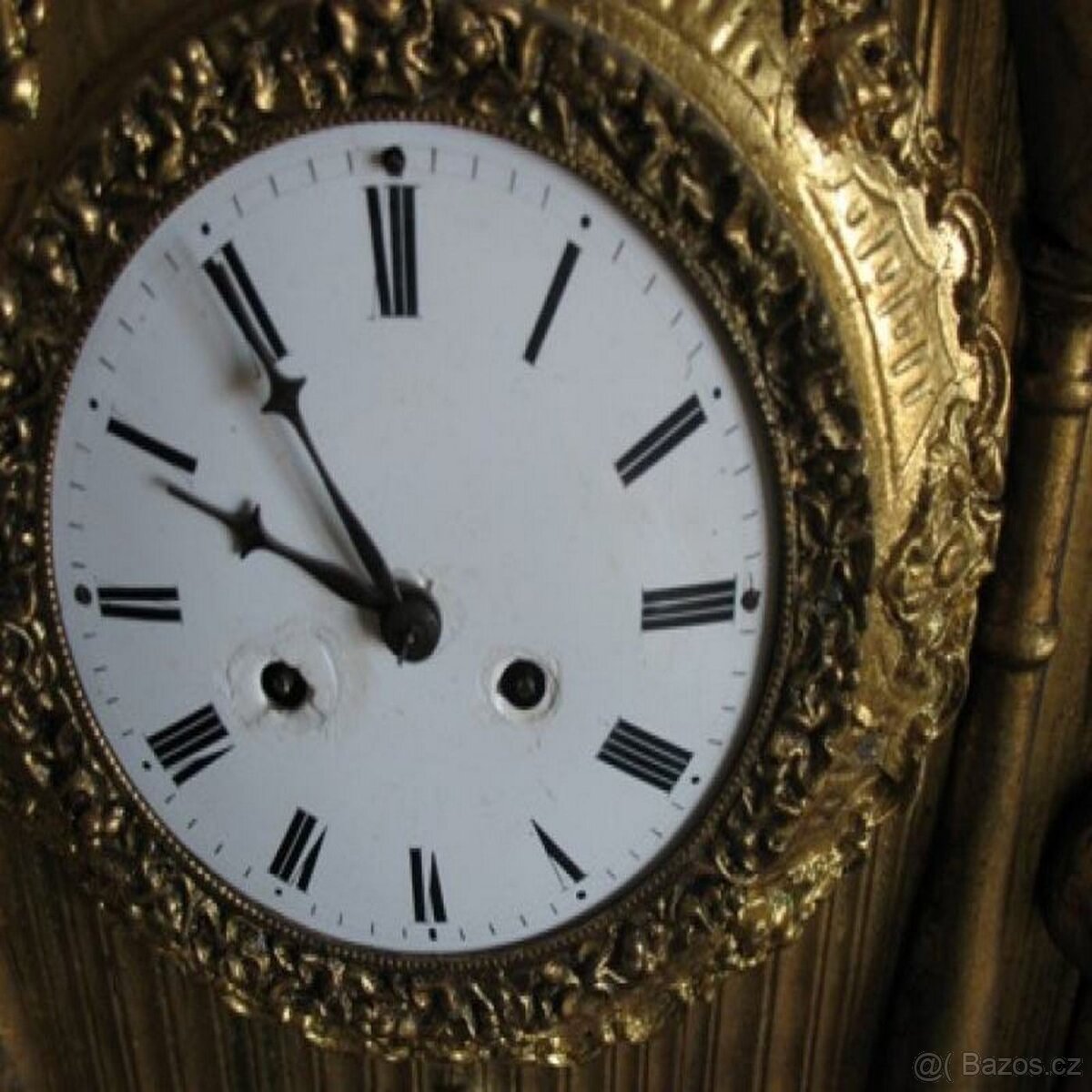 Starožitné rámové hodiny bicí Čechy kolem roku 1850, - 2