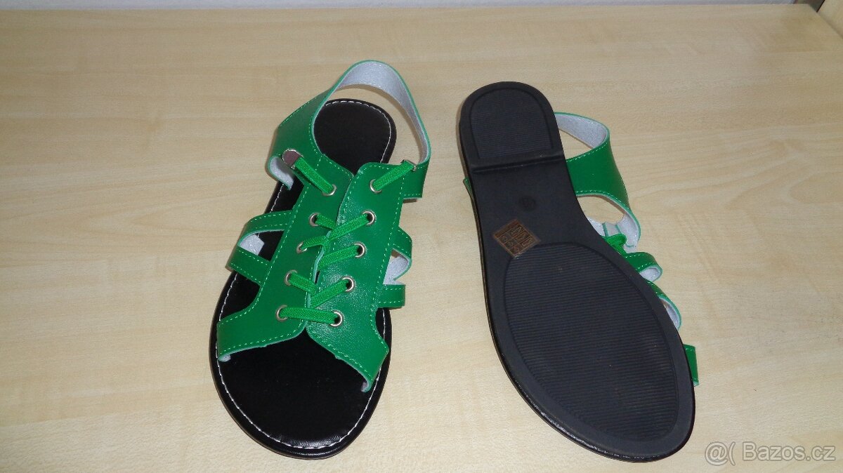 Zelené dámské sandály NOVÉ, vel.41 - 2