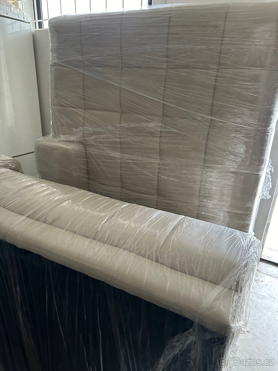 Béžová kožená sedačka XXXLutz - 2