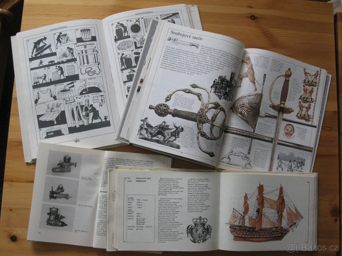 Atlas lodi a jiné zajímavé knihy , model lodi , plus Švejk - 2