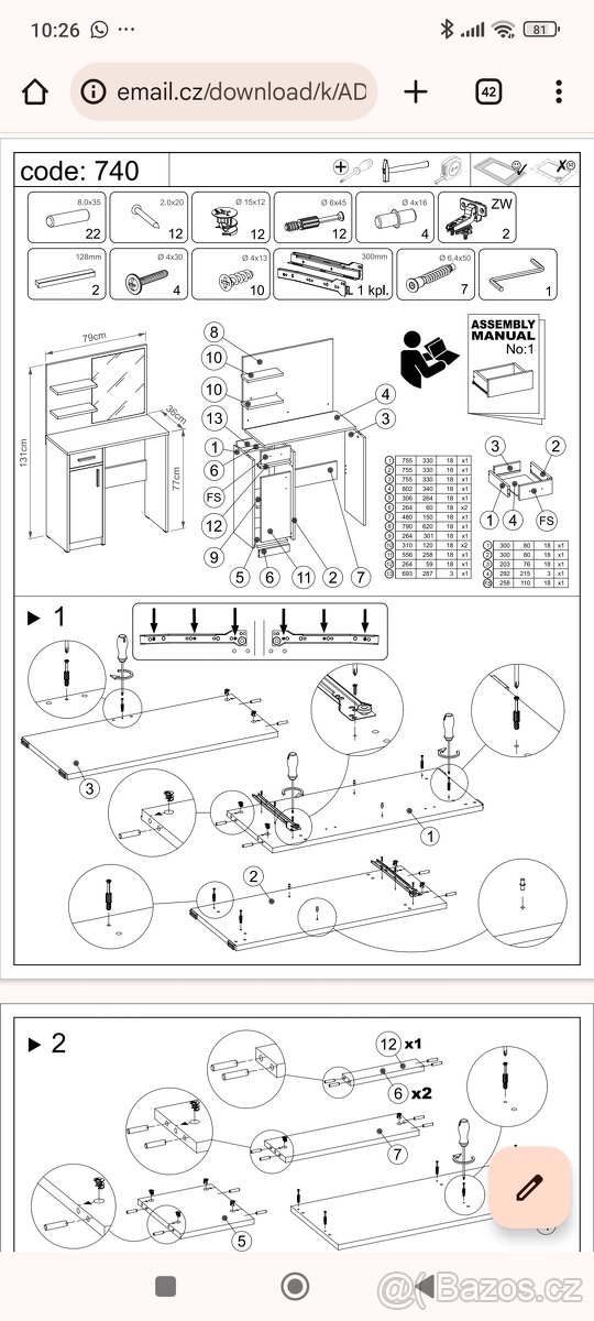 Toaletní stolek - 2