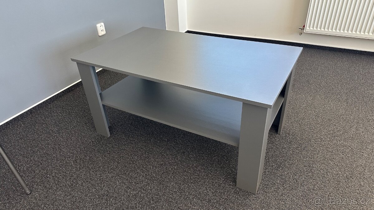 Konferenční stolek - šedý, 110 × 65 cm - 2