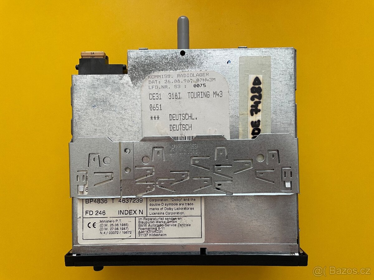 BMW Reverse RDS autorádio originál e30e36 e34 - 2