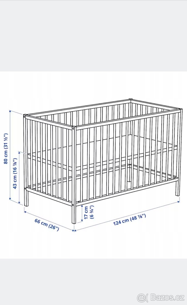 Dětská postýlka IKEA SNIGLAR 60×120 cm - 2