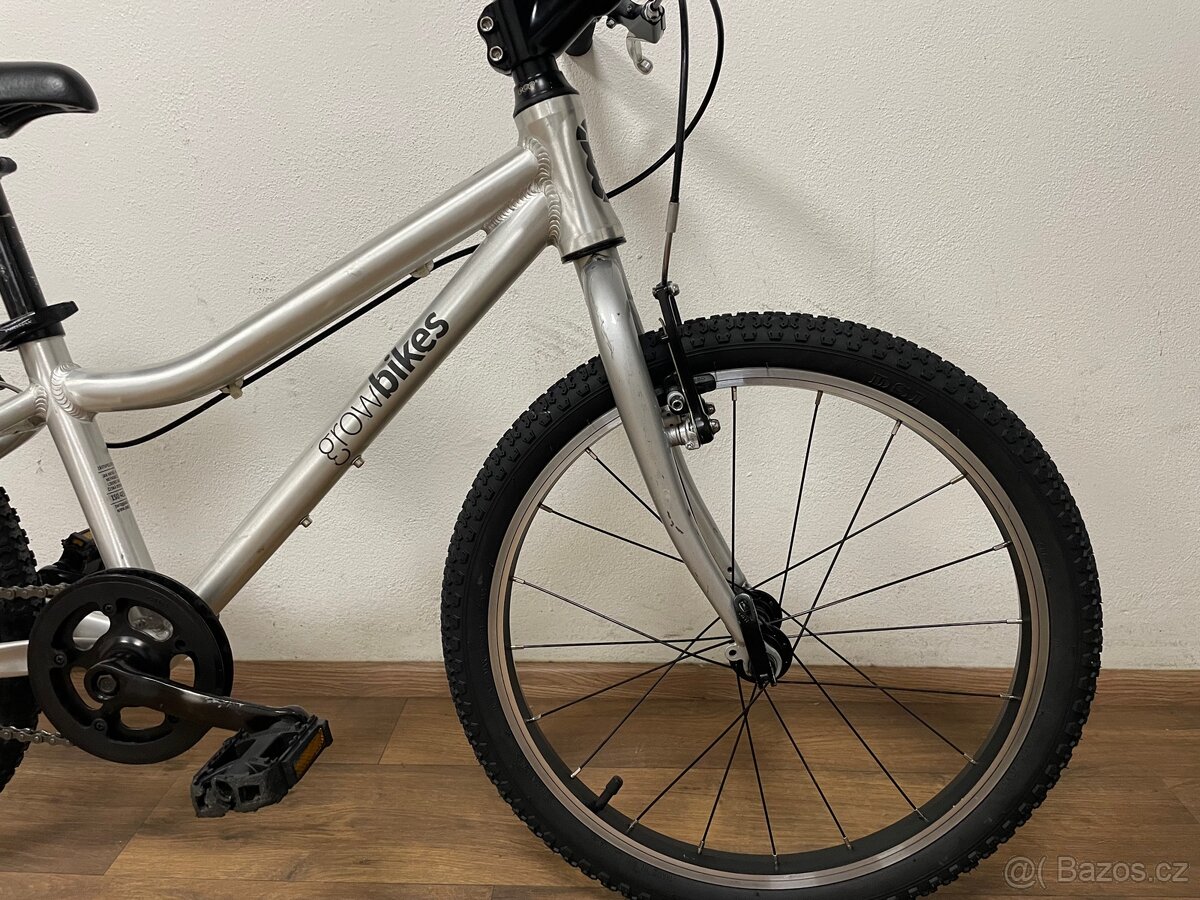 Dětské kolo Growbikes 20” stříbrné - 2