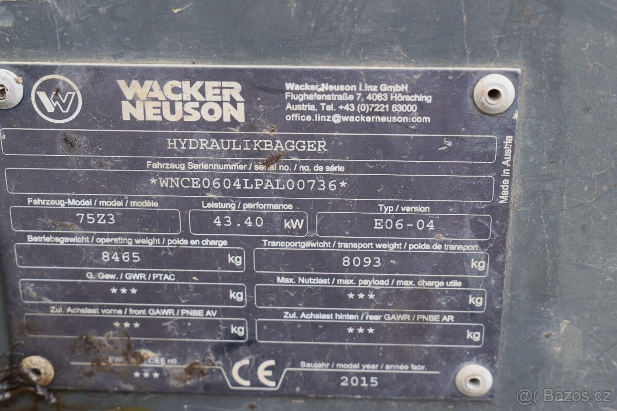 Pásové rýpadlo Wacker Neuson 75Z3 - 2