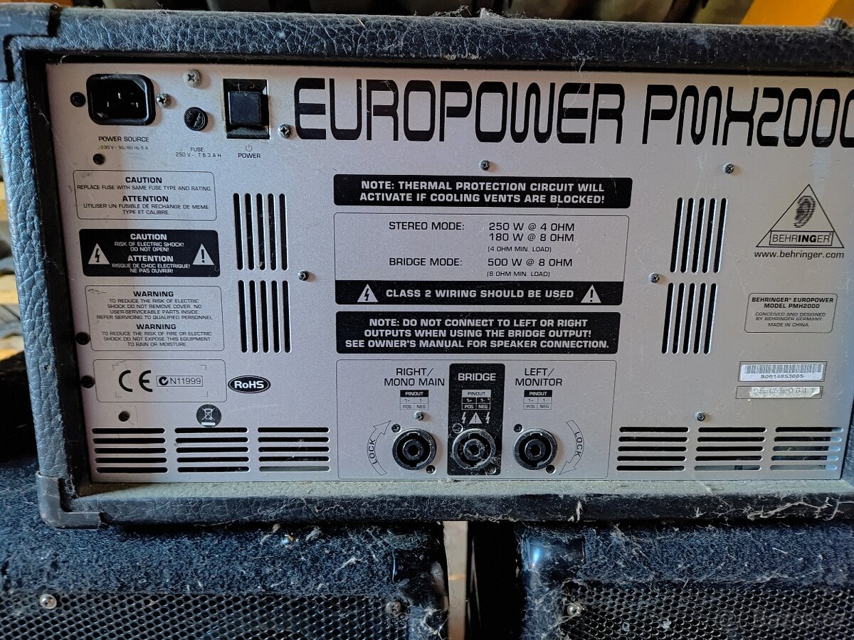 Behringer Europower PMX2000 + 4x repro - 2