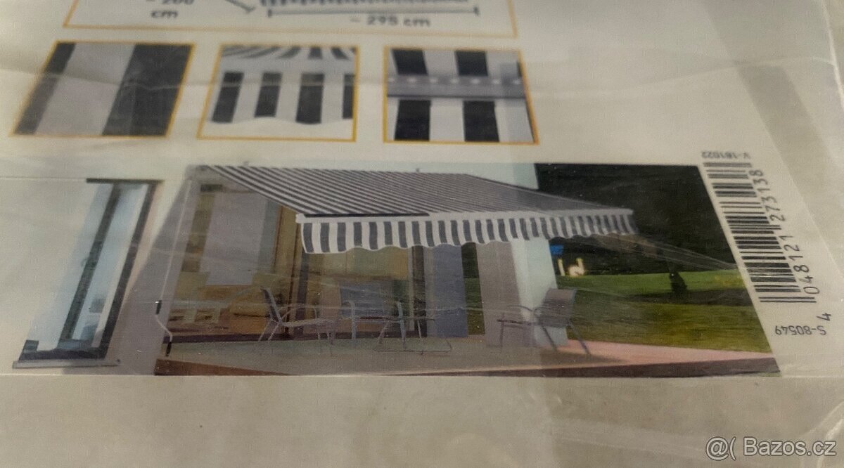 Markýza na dům balkon terasu 3x2m Nová v obalu - 2