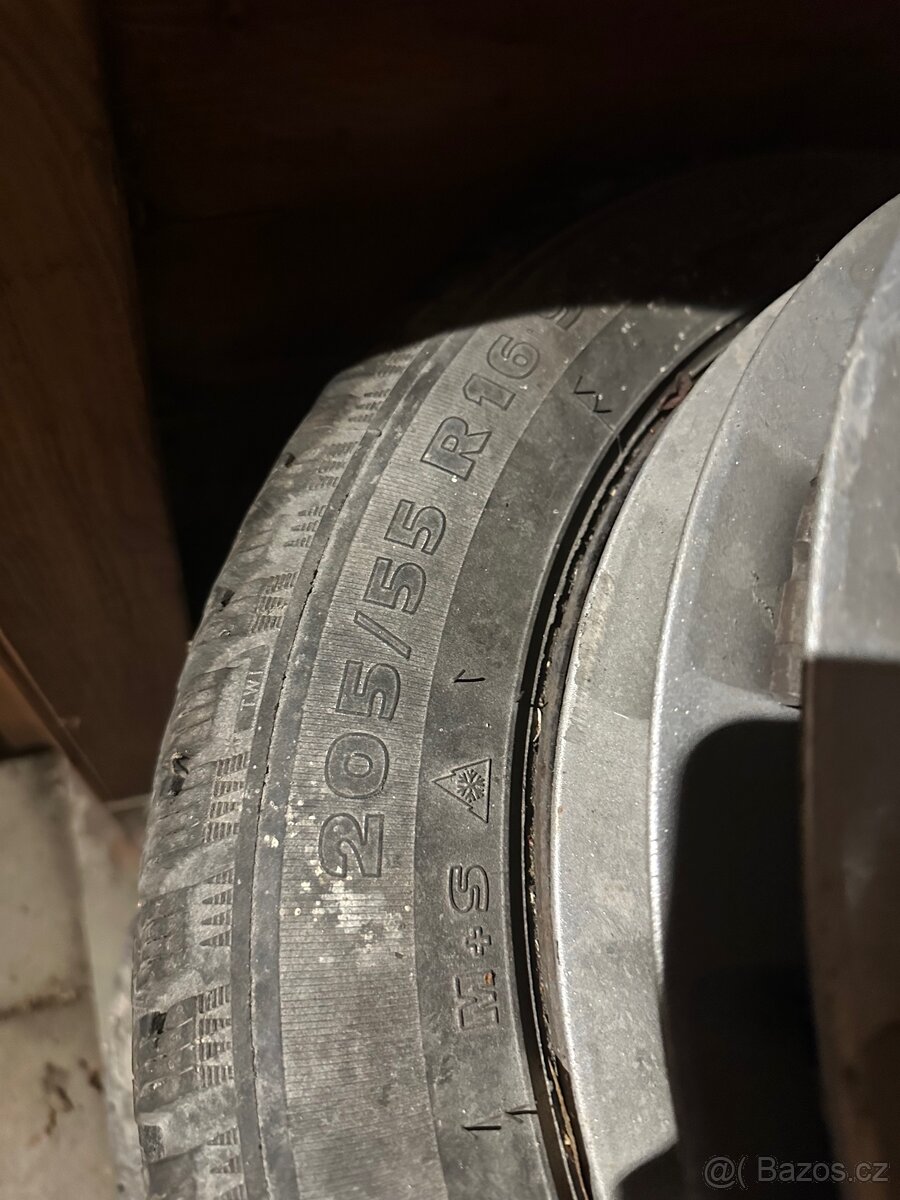 3x plecháče 205/55 R16 + 7mm pneumatiky - 2