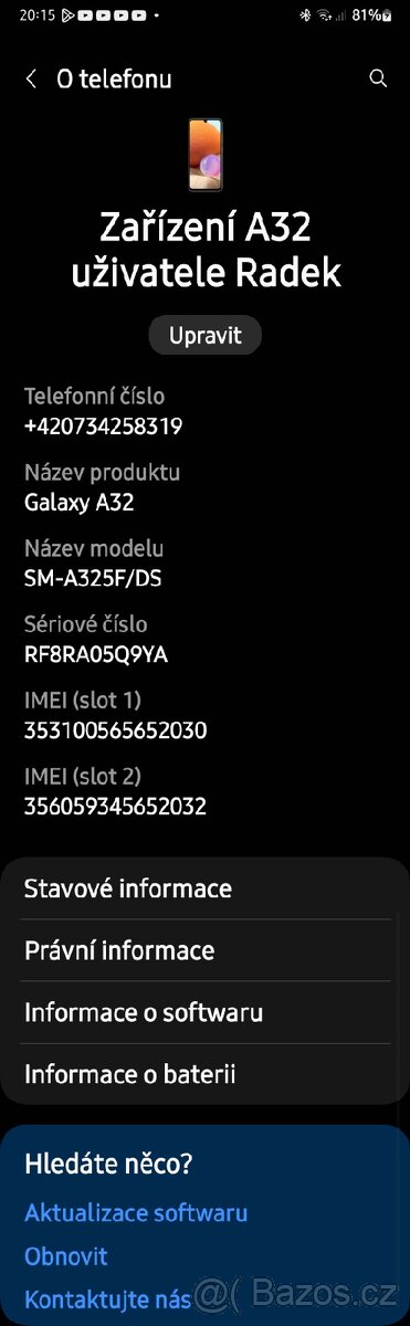 Samsung Galaxy A32 4g popis - 2