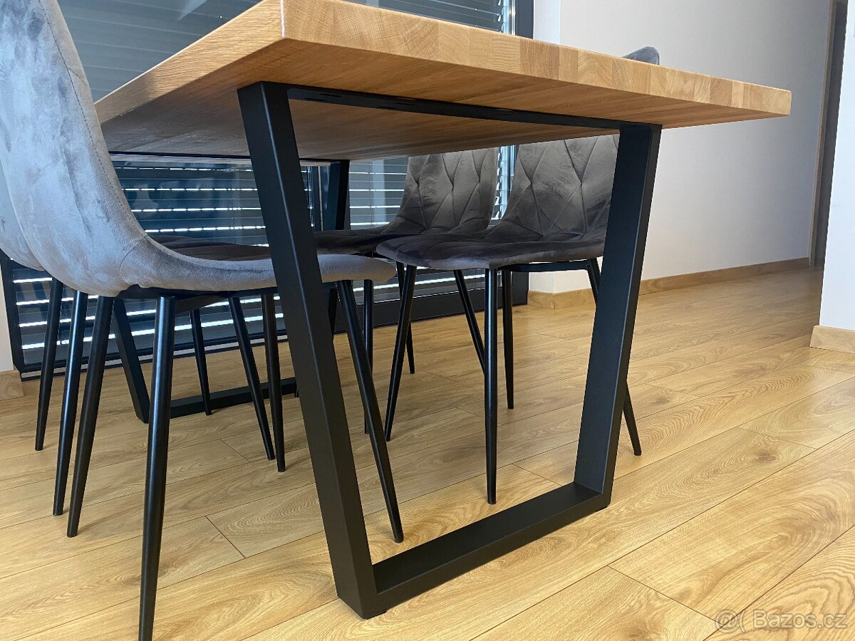 Kovové nohy na stůl ve tvaru V černé (2 ks v sadě) - 2