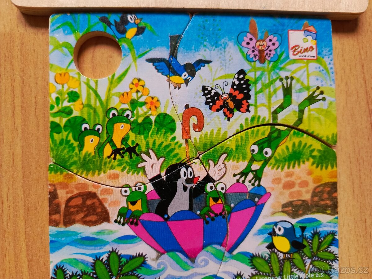 KRTEČEK S DEŠTNÍKEM - DŘEVĚNÉ PUZZLE - 2