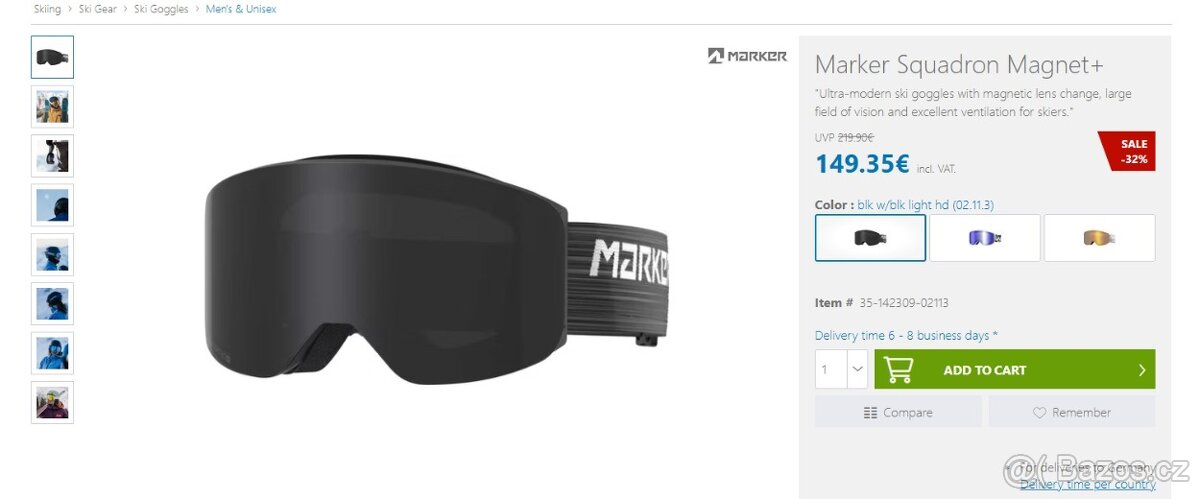 MARKER SQUADRON MAGNET lyžařské brýle,vyměnitelné skla, nové - 2