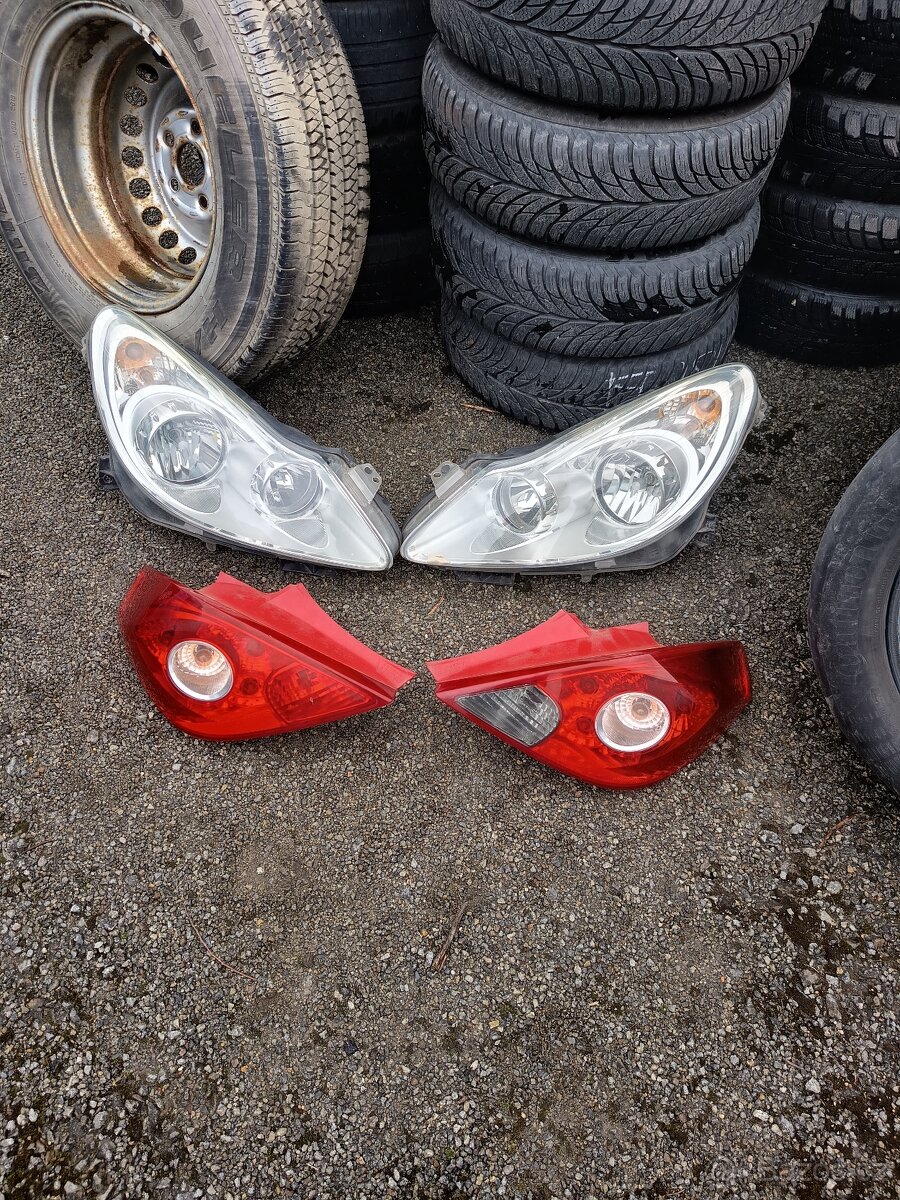 Opel corsa přední světla, nárazník, zadní světla - 2