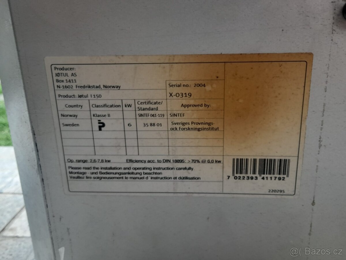 Krbová vložka Jotul - 2