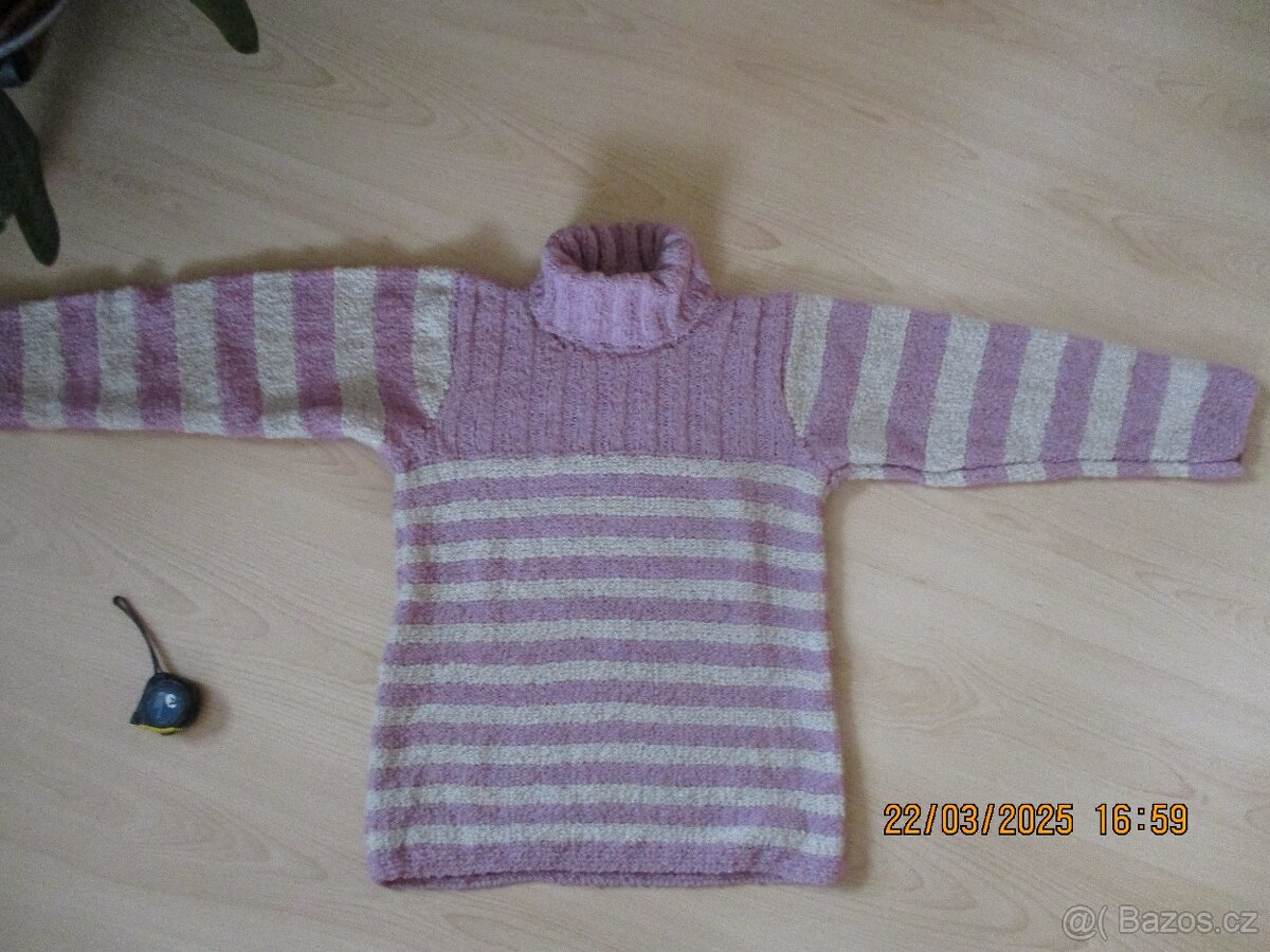 Dámský ručně pletený rolák - 2