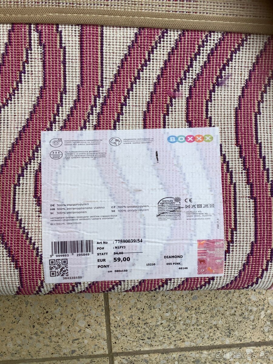 Dětský růžový koberec s koňmi - 2